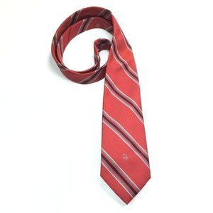 Christian Dior Skinny Tie Red Regimental Stripe
